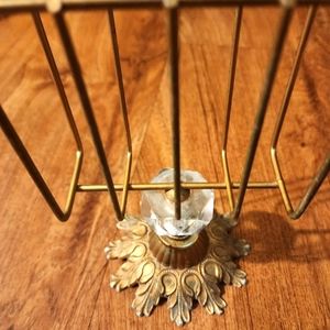 Vintage Gold Colored bathroom towel holder / napkin holder